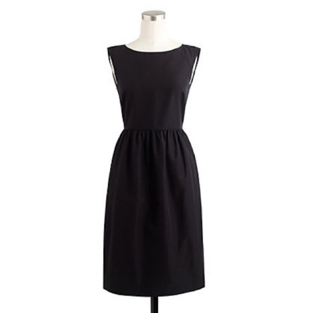 J.Crew Silk Cotton Black Lucille Dress